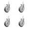 Service Caster 6 Inch Gray Polyurethane Wheel Swivel 7/8 Inch Square Stem Caster Set SCC SCC-SQ20S614-PPUB-GRY-78-4 - alternate 4